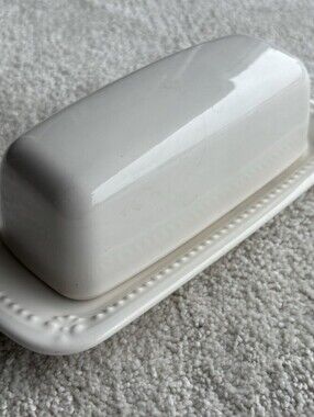 Pfaltzgraff Pearl Brocade Butter Dish with Lid Made In USA